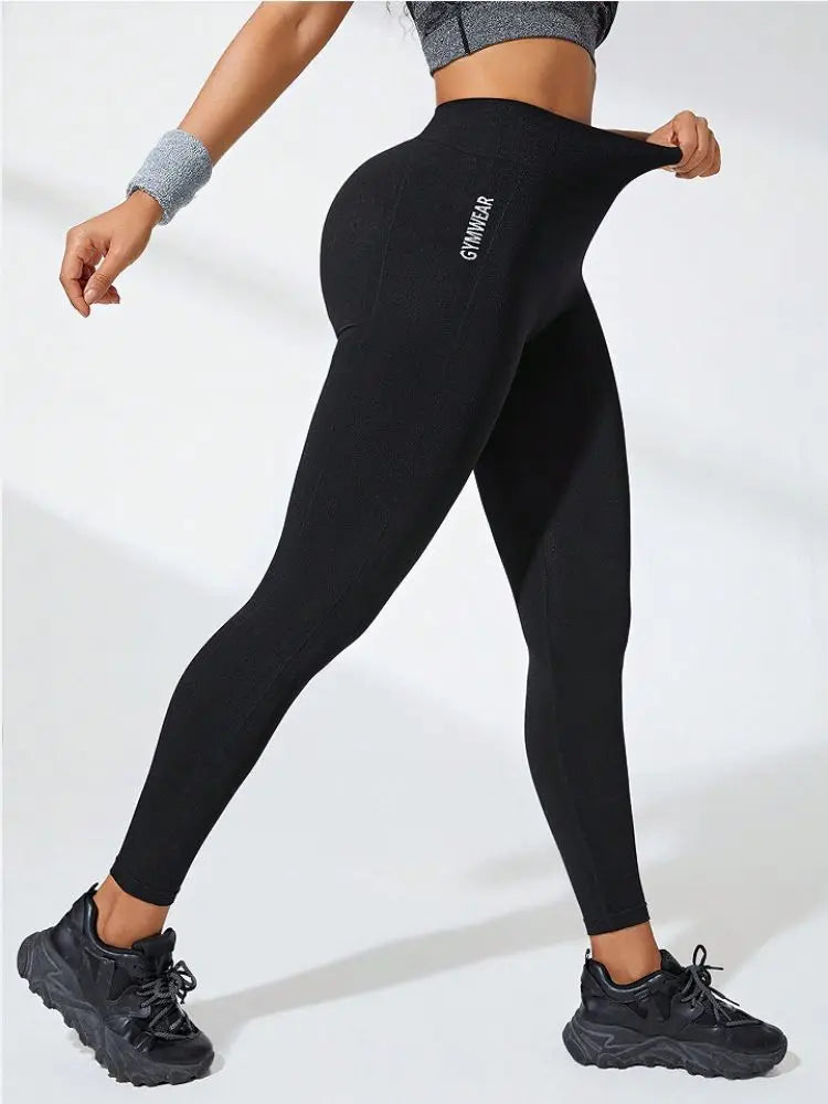 calça elastano justas sem costura, cintura alta, que se ajusta conforme o corpo. perfeita para exercícios ao ar livre e academia.